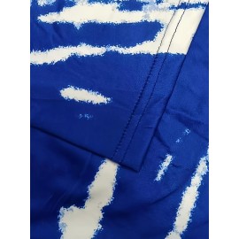 Plus Size Tie Dye Loose Dress, Elegant Half Sleeve Split Dress For Spring & Summer, Women's Plus Size Clothing