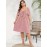 Plus Size V Neck Fitted A-Line Knee Length Wrap Dress with Pockets - Medium Stretch Polyester Floral Print Casual Party Dress for All Seasons