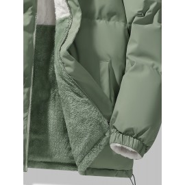 Reversible Chic Plus Size Women's Jacket - Casual Long Sleeve, Zip-Up Outerwear with Pockets for Fall & Winter