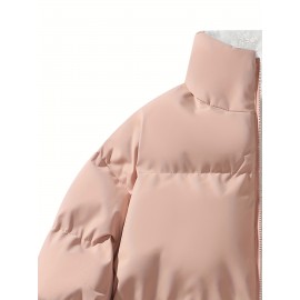 Reversible Chic Plus Size Women's Jacket - Casual Long Sleeve, Zip-Up Outerwear with Pockets for Fall & Winter