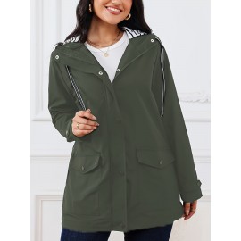 Large Size Women's Windbreaker Jacket, Suitable For Autumn And Winter, Comfortable And Fashionable, Outdoor Sports And Daily Wear